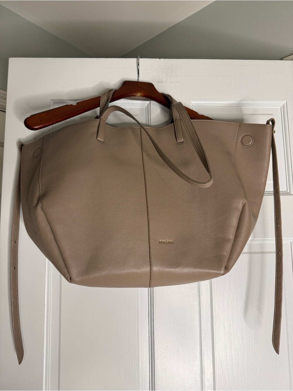 Large Taupe PCU Tote Bag